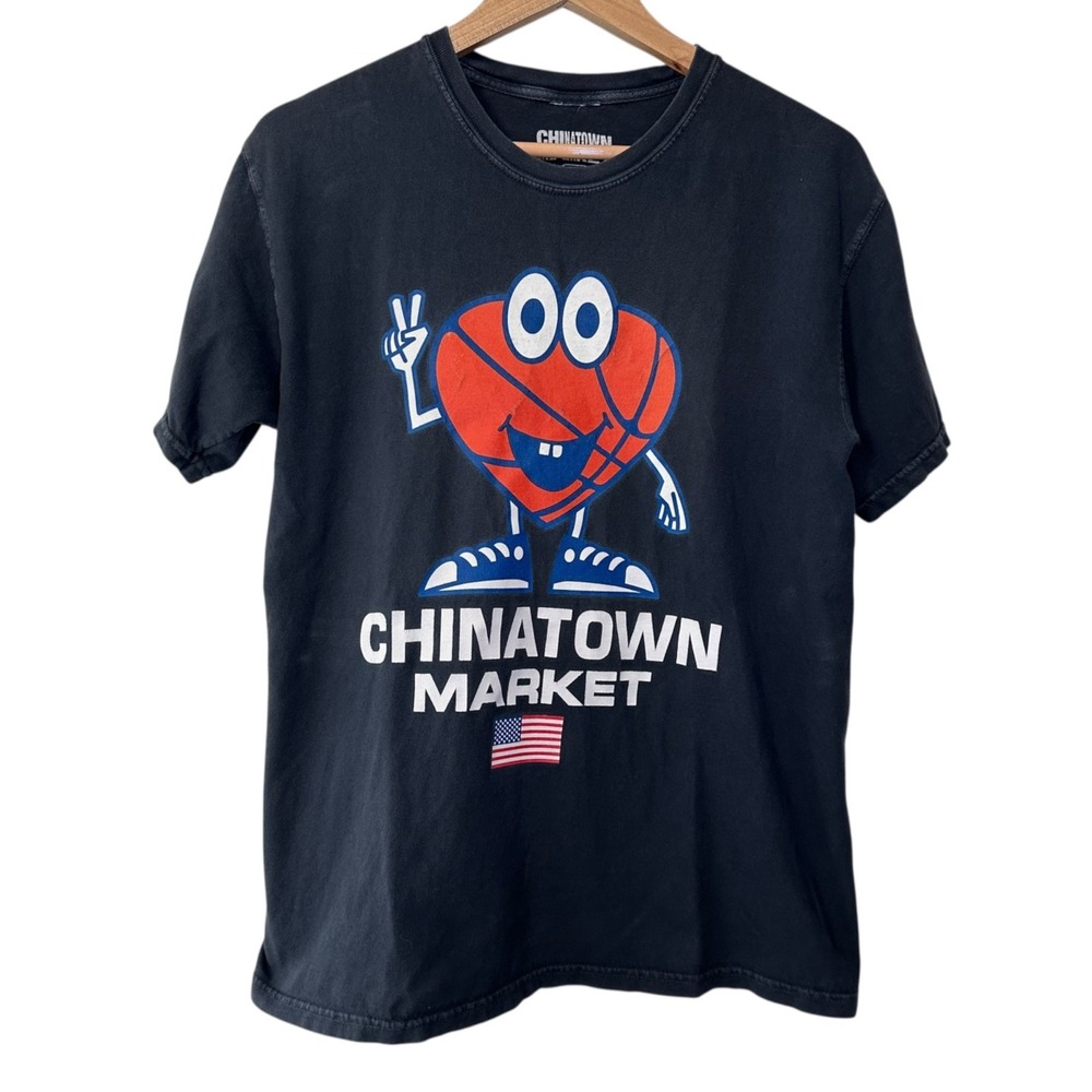 CHINATOWN MARKET Limited Edition Blue Cotton Short Sleeve‎ T-shirt Size Medium
